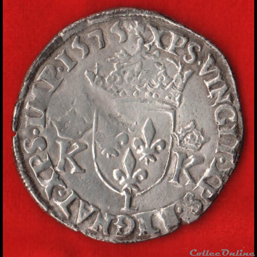 monnaies europe medievale france royales teston 1575 bayonne