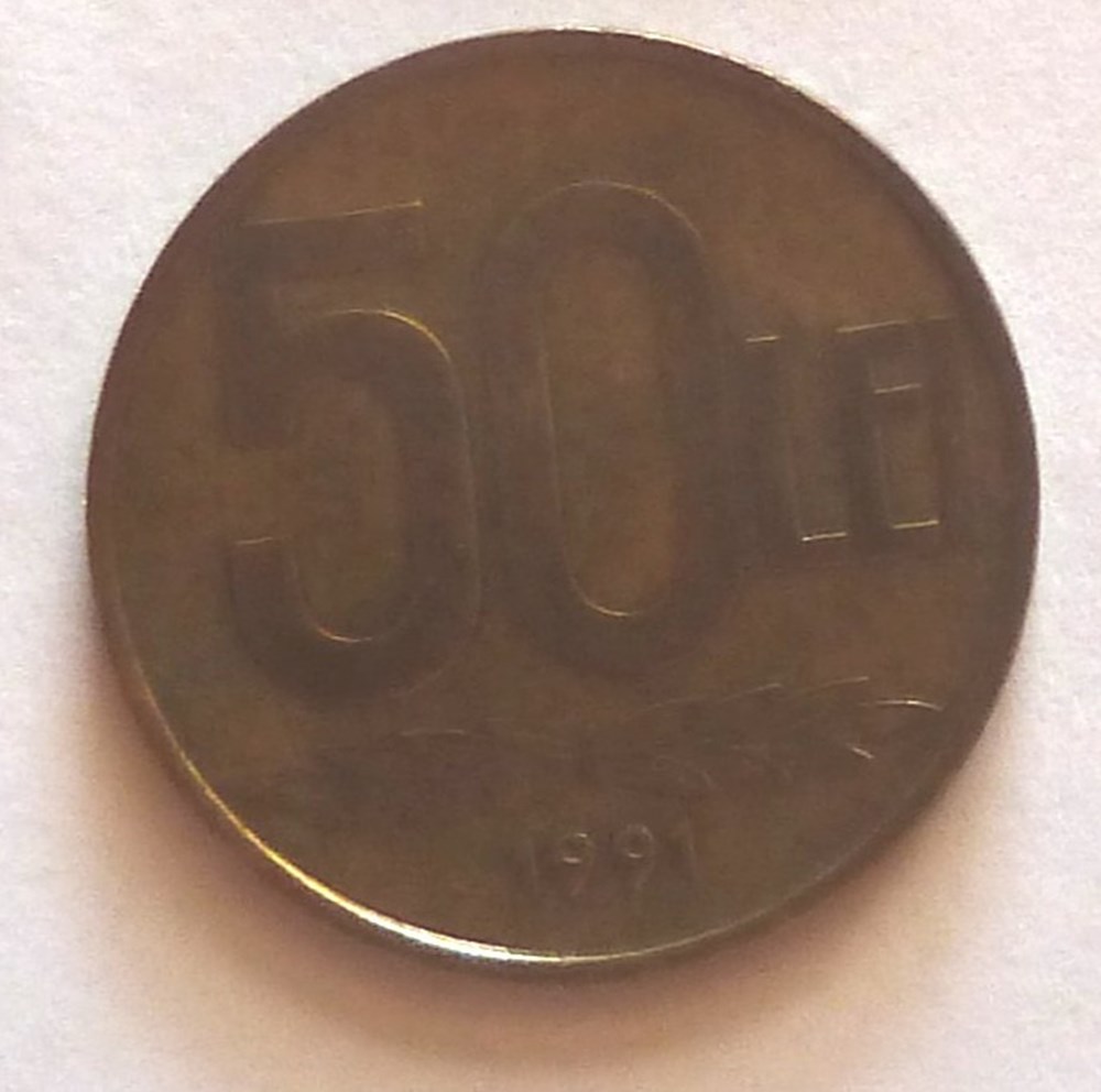 monnaies monde roumanie 50 lei 1991