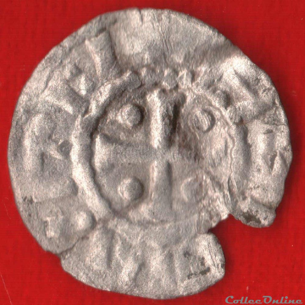 monnaies europe medievale france carolingiennes denier de lothaire troyes