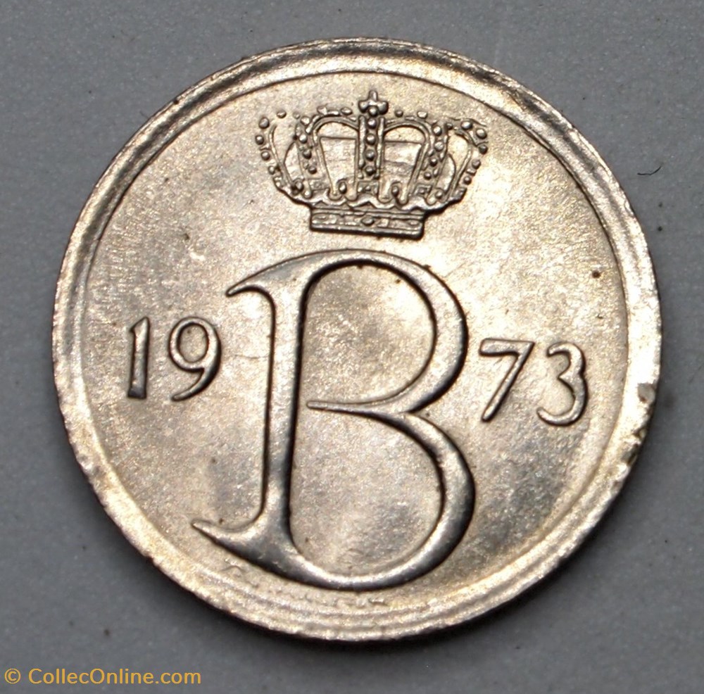 monnaies monde belgique 25 centimes 1973