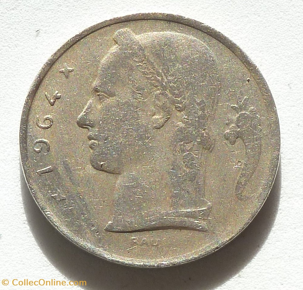 5 Francs - 1964 monnaies monde belgique 5 francs 1964