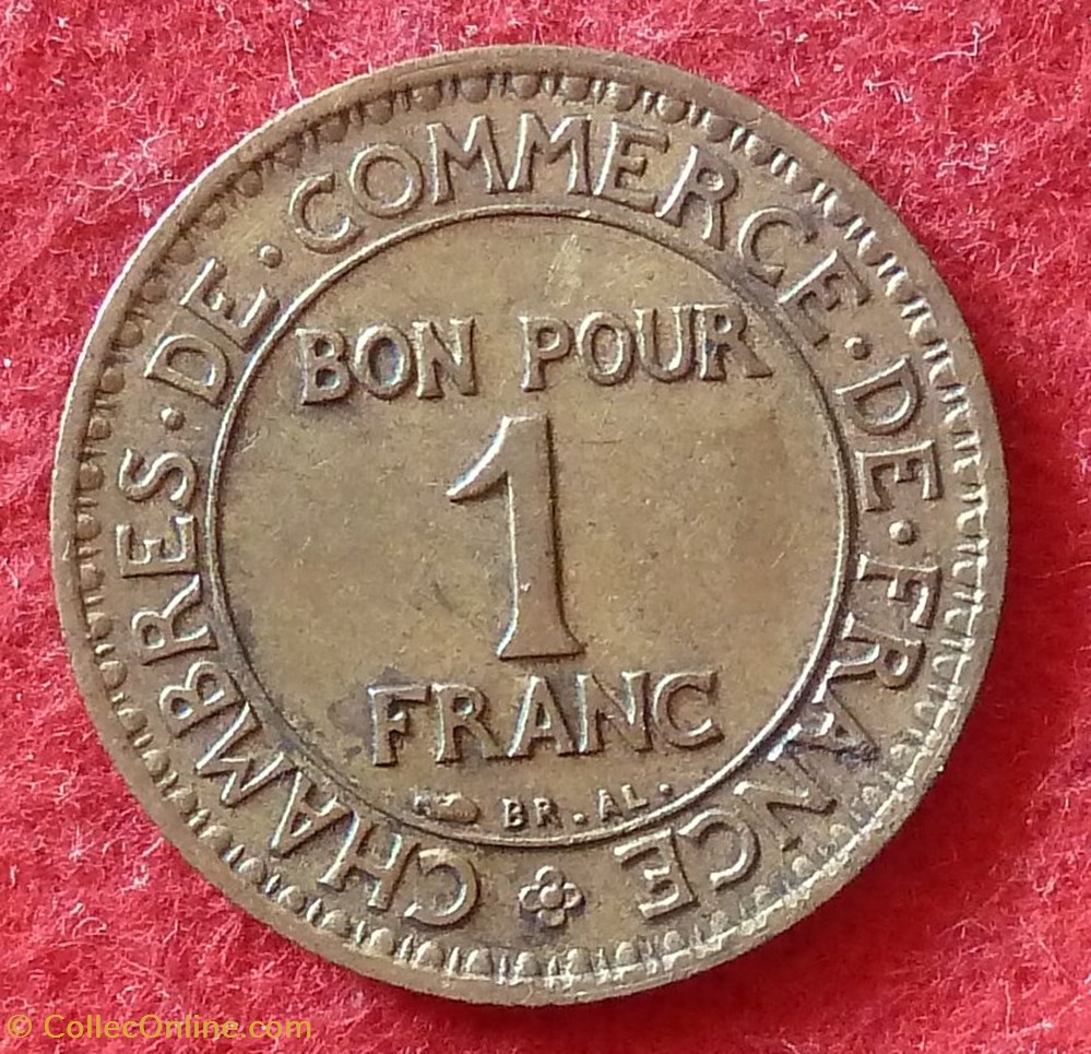 Chambres de Commerce - 1 Franc - 1923 monnaies monde france chambres de commerce 1 franc 1923
