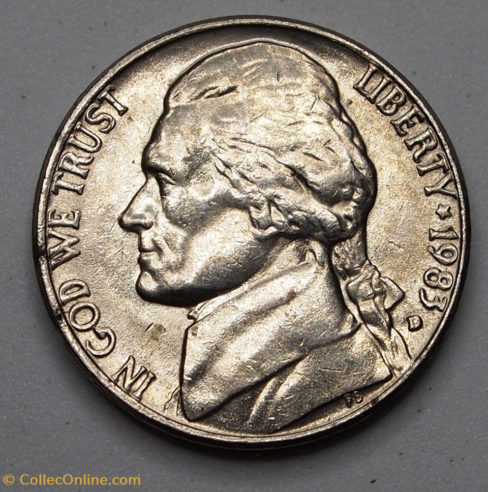 5 cents - 1983 D monnaie monde etat uni 5 cents 1983 d