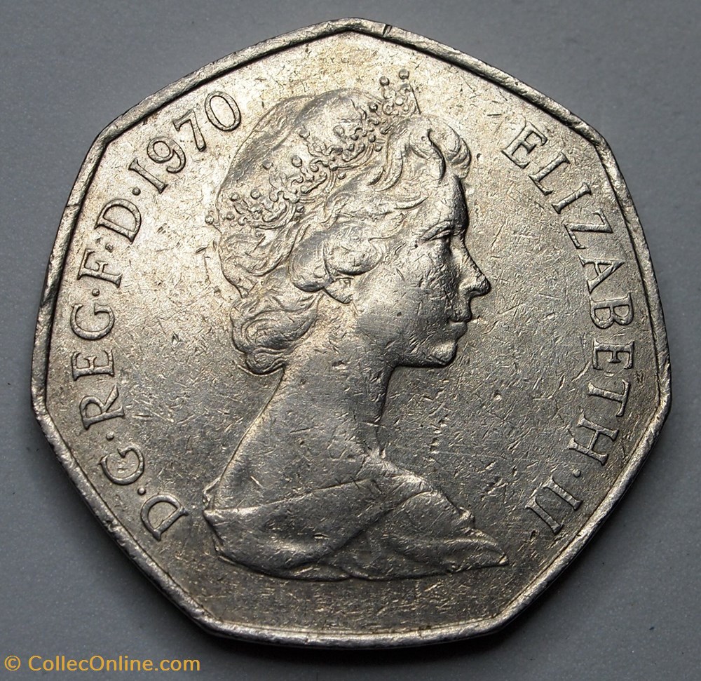 monnaies monde royaume uni 50 pence 1970
