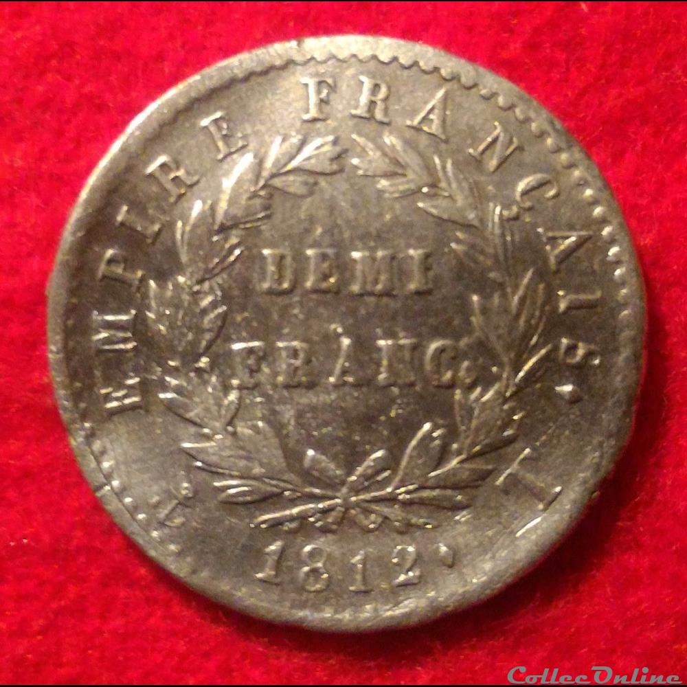 Demi-franc - 1812 - Nantes monnaies monde france demi franc 1812 nantes