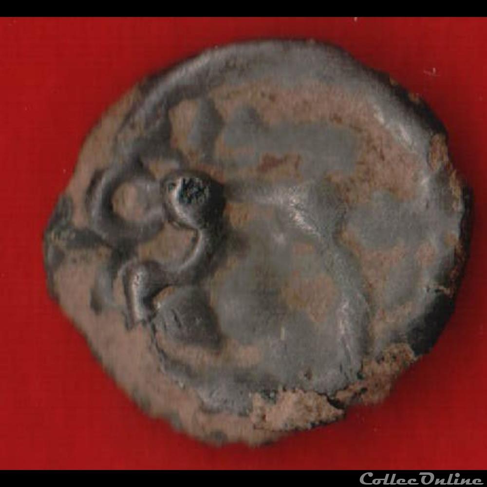 Senones - Potin à la tête “d’indien” et au sanglier monnaies antiques celtes senones potin a la tete d indien et au sanglier