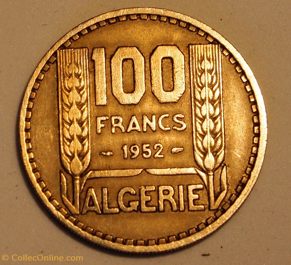 100 Francs - 1952 monnaies monde algerie 100 francs 1952