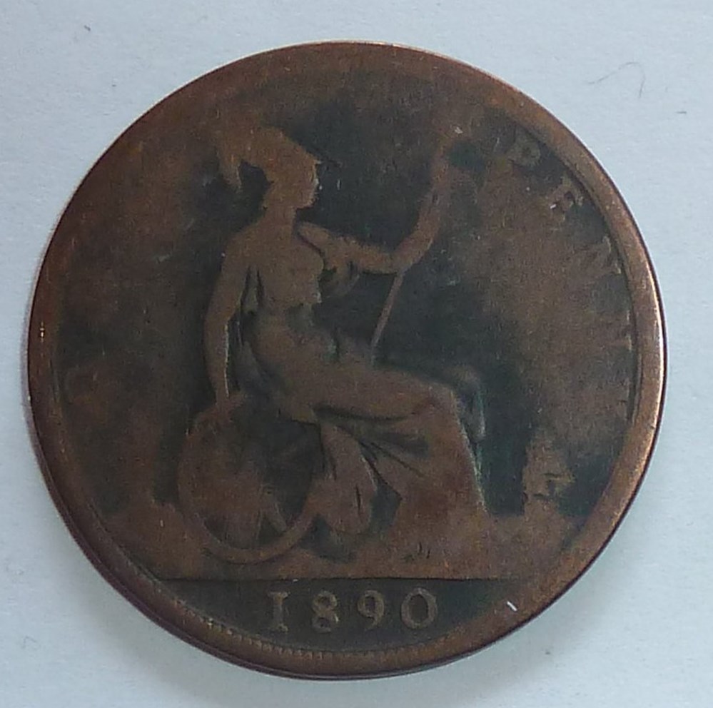 1 Penny - 1890 monnaies monde royaume uni 1 penny 1890