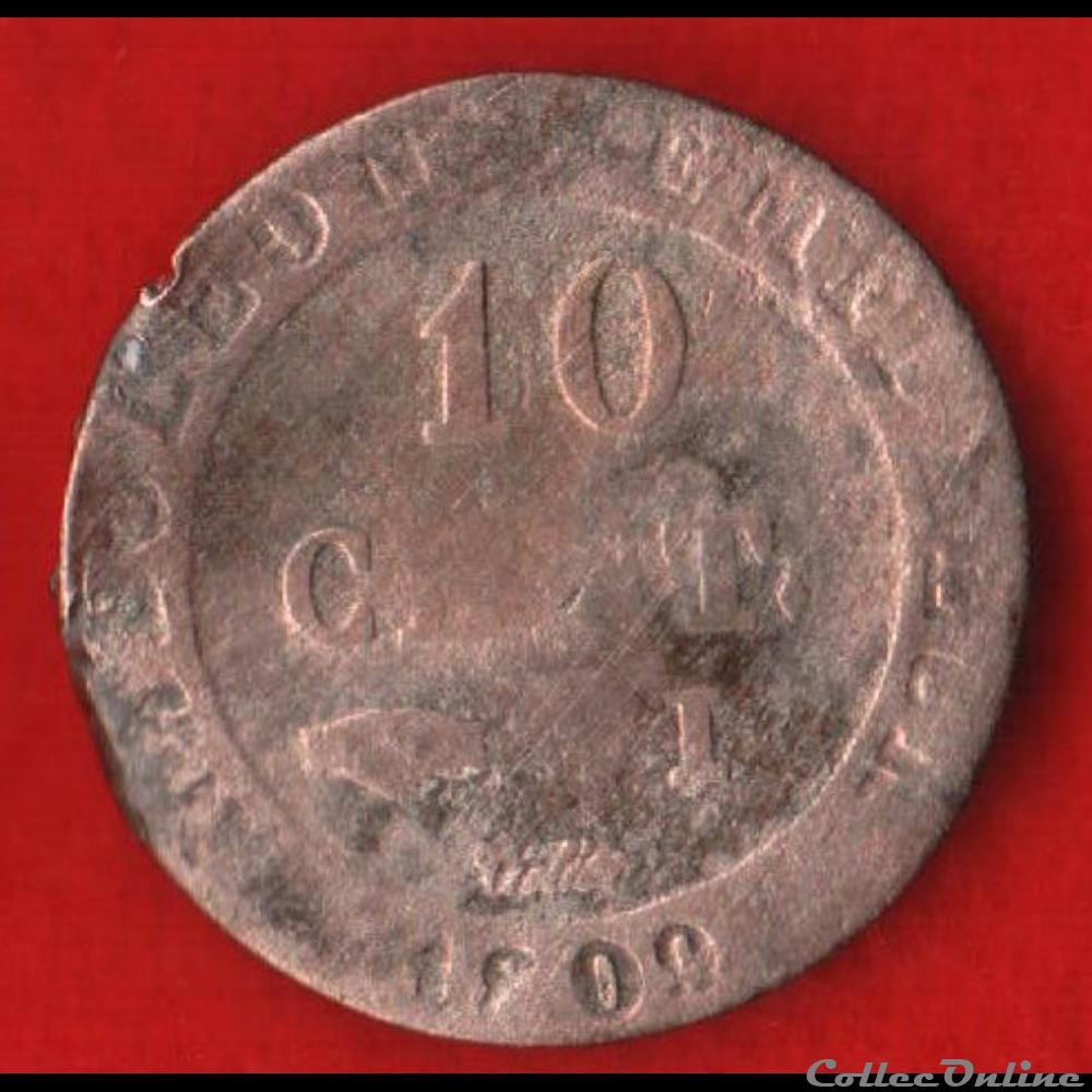 monnaies monde france 10 centimes 1809 limoges