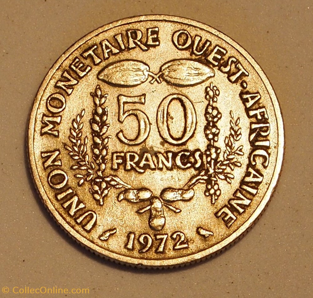 50 Francs - 1972 monnaies monde banque centrale etats de l afrique ouest 50 francs 1972