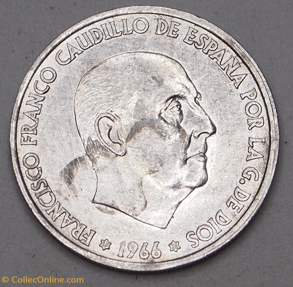50 Centimos - 1968 monnaies monde espagne 50 centimos 1968