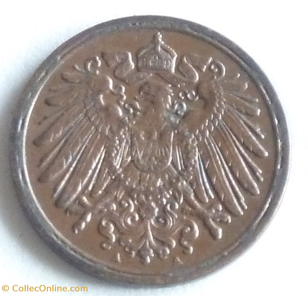 1 Pfennig - 1896 A monnaies monde allemagne 1 pfennig 1896 a