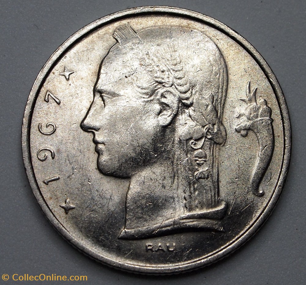5 Francs - 1967 monnaies monde belgique 5 francs 1967