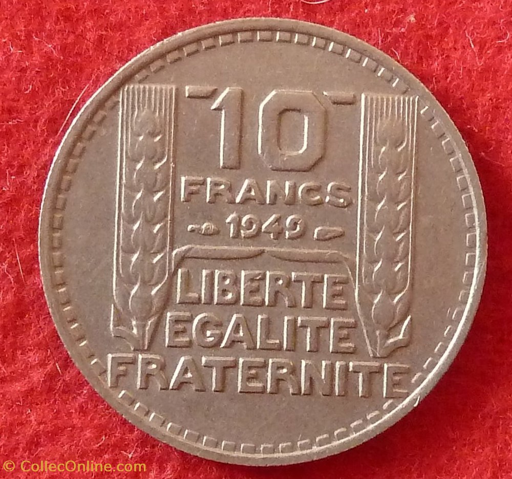 Turin - 10 Francs - 1949 monnaies monde france turin 10 francs 1949