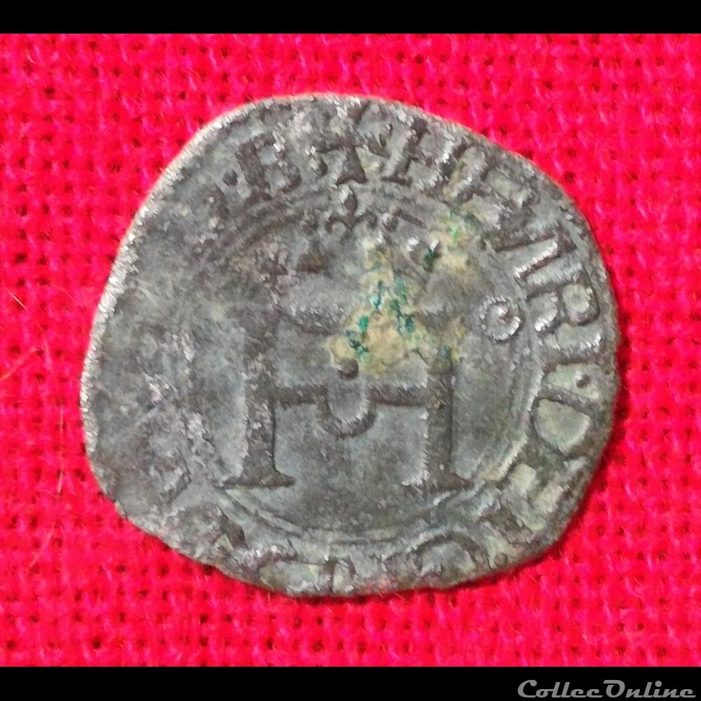 Royaume de Navarre - 1541-1555 - Liard monnaies europe medievale france feodales royaume de navarre 1541 1555 liard