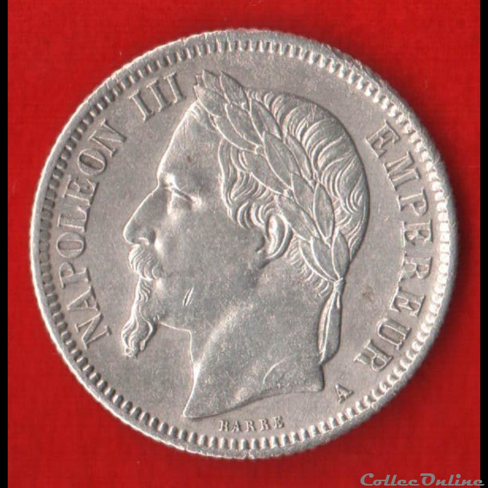 Napoléon III - 1 Francs - 1868 - Paris monnaie france moderne napoleon iii 1 francs 1868 paris