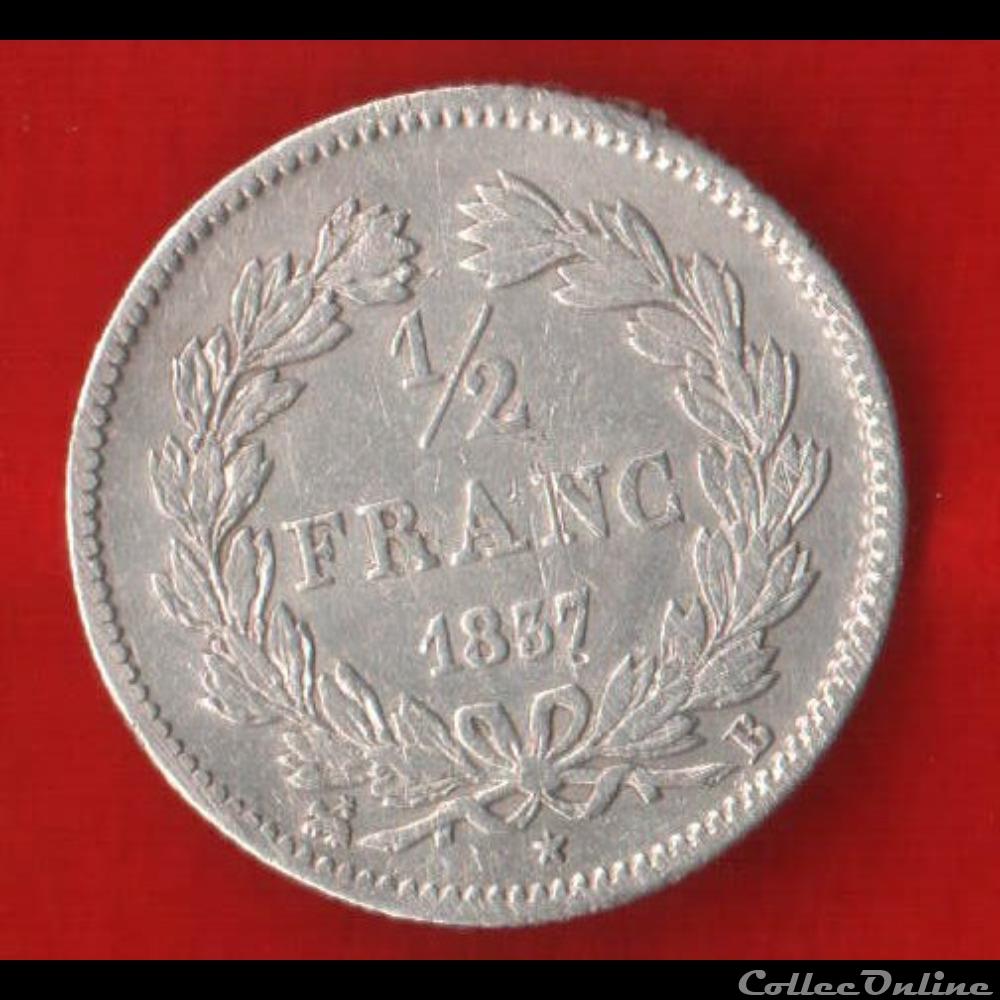 1/2 Franc - 1837 - Rouen monnaies monde france 1 2 franc 1837 rouen