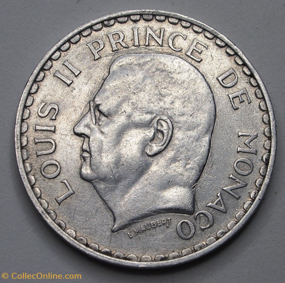 monnaie monde monaco 5 francs 1945