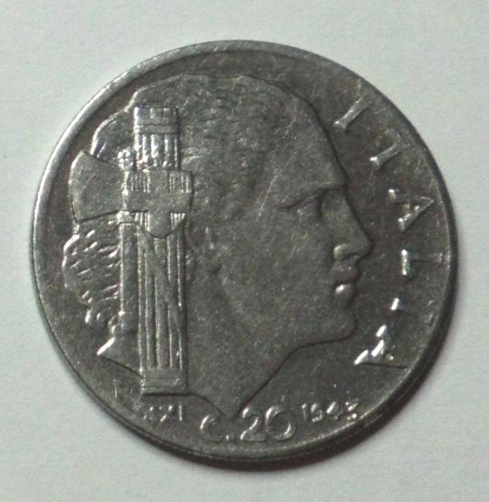 20 Centesimi - 1943 monnaies monde italie 20 centesimi 1943