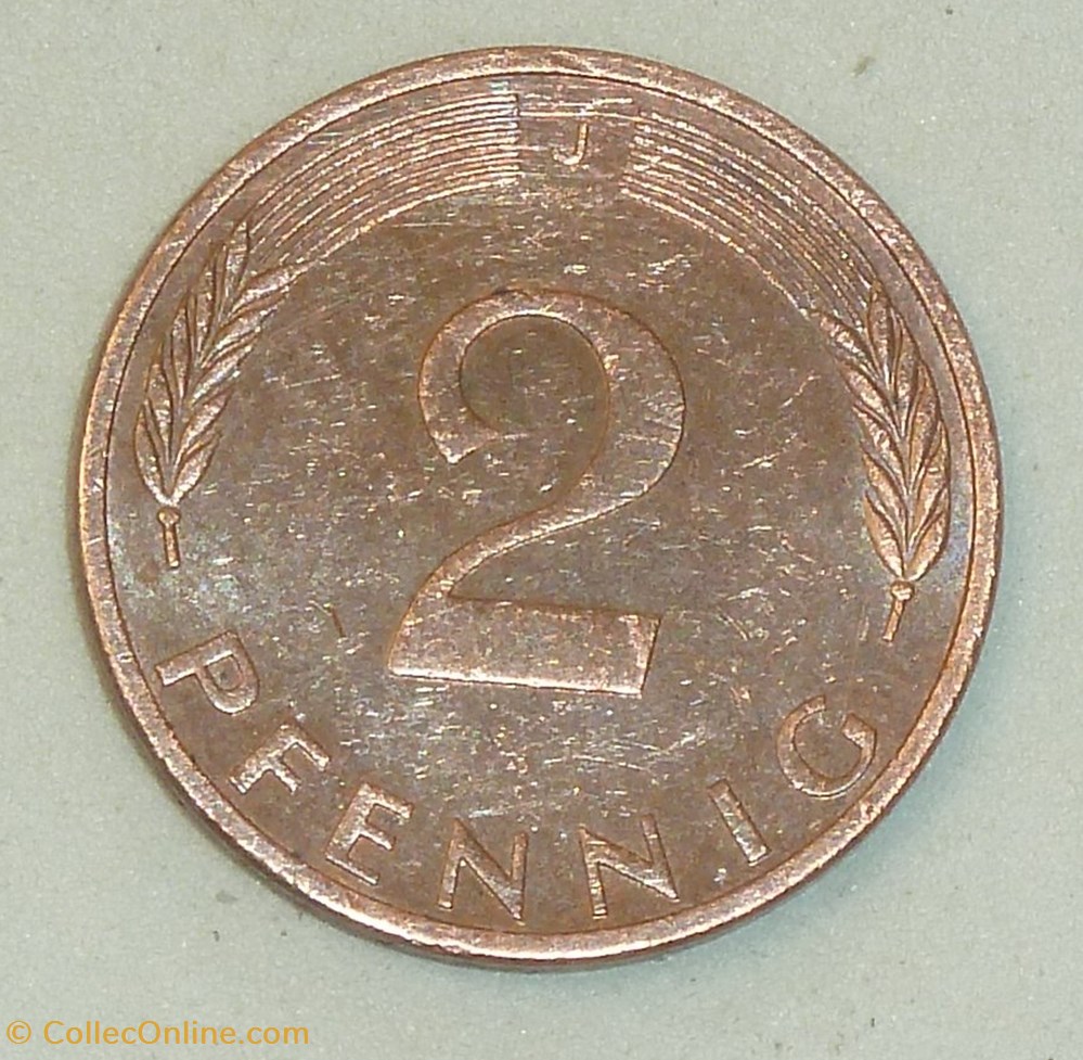 2 Pfennig - 1974 J monnaies monde allemagne 2 pfennig 1974 j