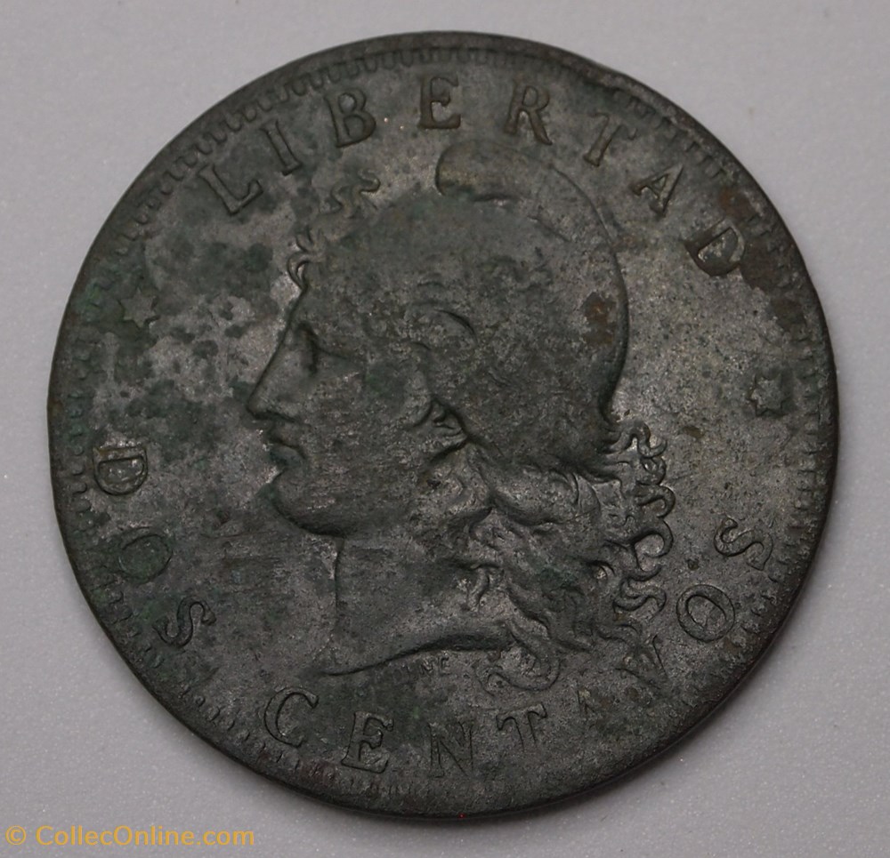 2 Centavos - 1884 monnaies monde argentine 2 centavos 1884