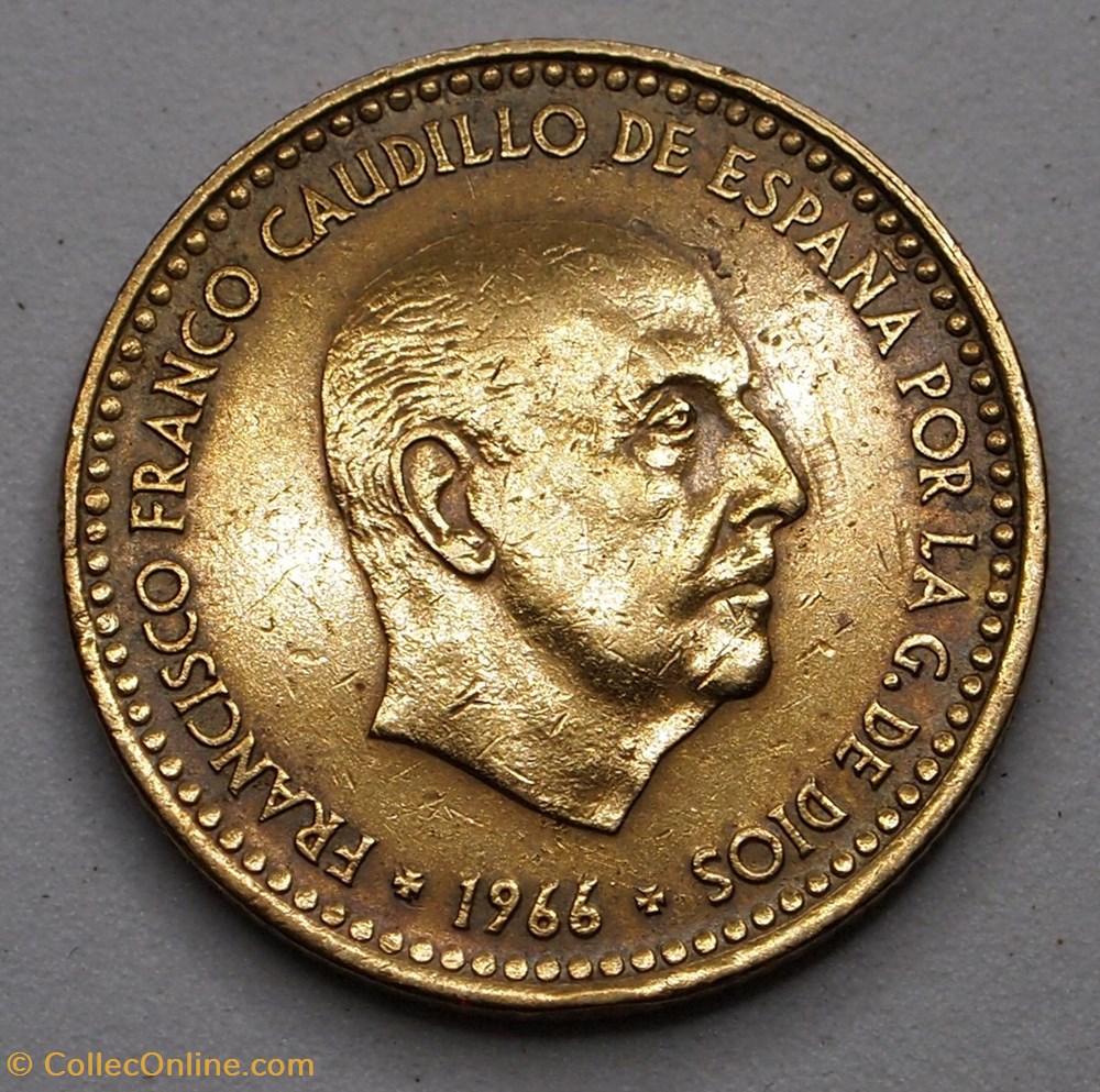 1 Peseta - 1971 monnaie monde espagne 1 peseta 1971