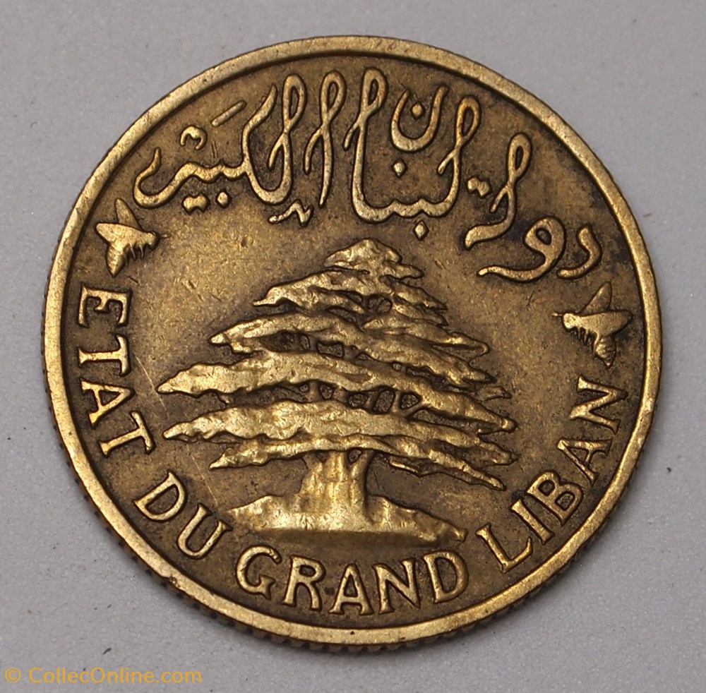 monnaies monde liban 5 piastres 1936