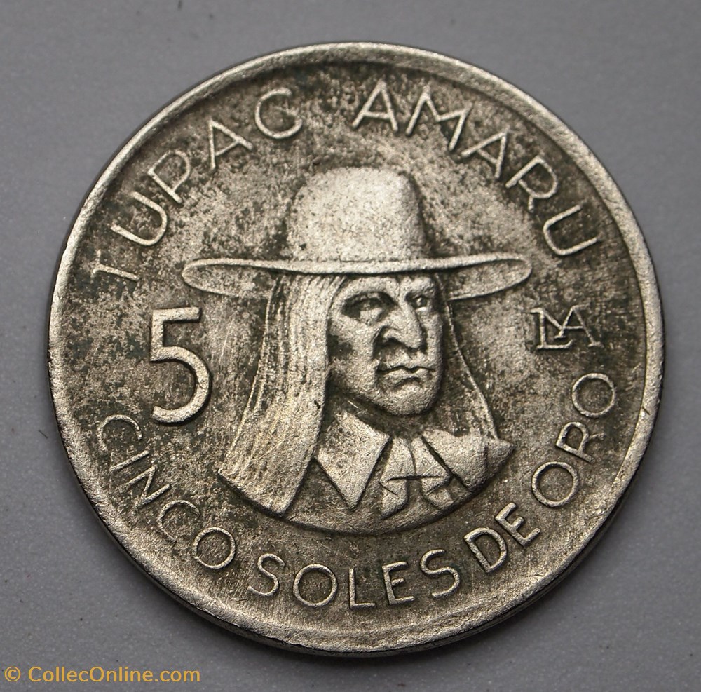 5 Soles - 1977 monnaie monde perou 5 soles 1977