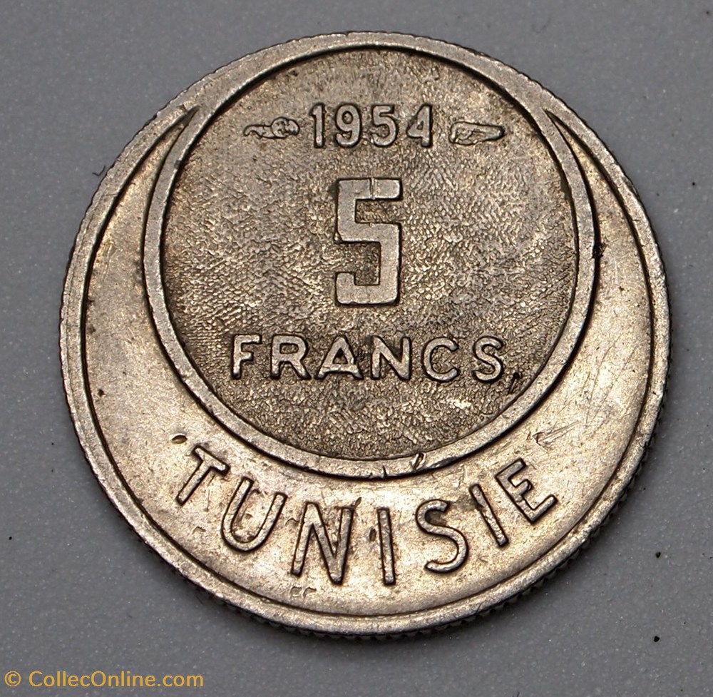 5 Francs - 1954 monnaie monde tunisie 5 francs 1954