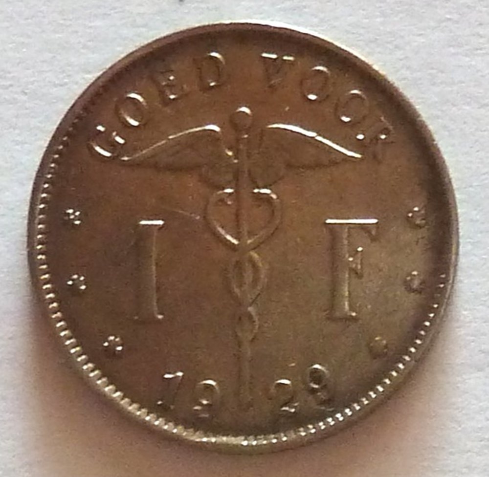 1 Franc - 1929 monnaies monde belgique 1 franc 1929
