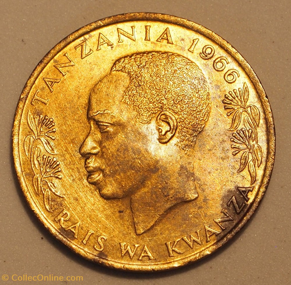 monnaies monde tanzanie 20 senti 1966