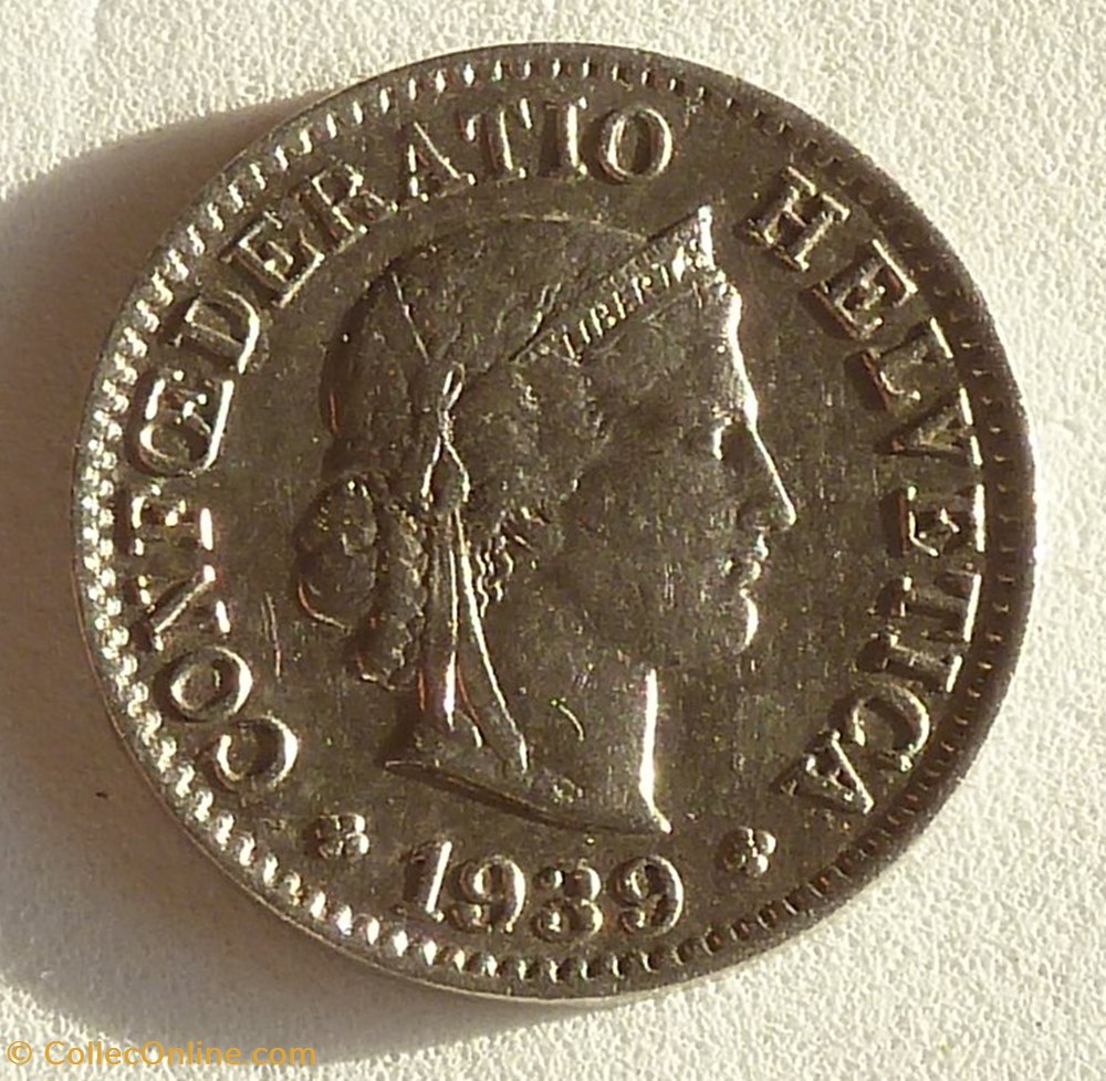 5 Centimes - 1939 B monnaies monde suisse 5 centimes 1939 b