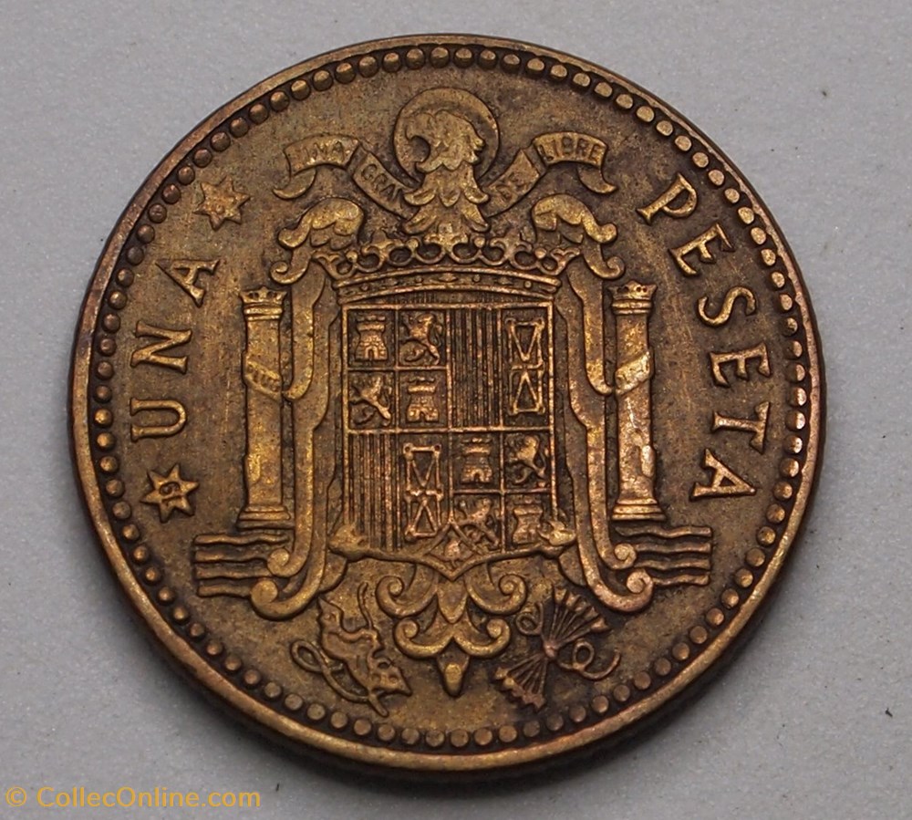 1 Peseta - 1963 monnaie monde espagne 1 peseta 1963