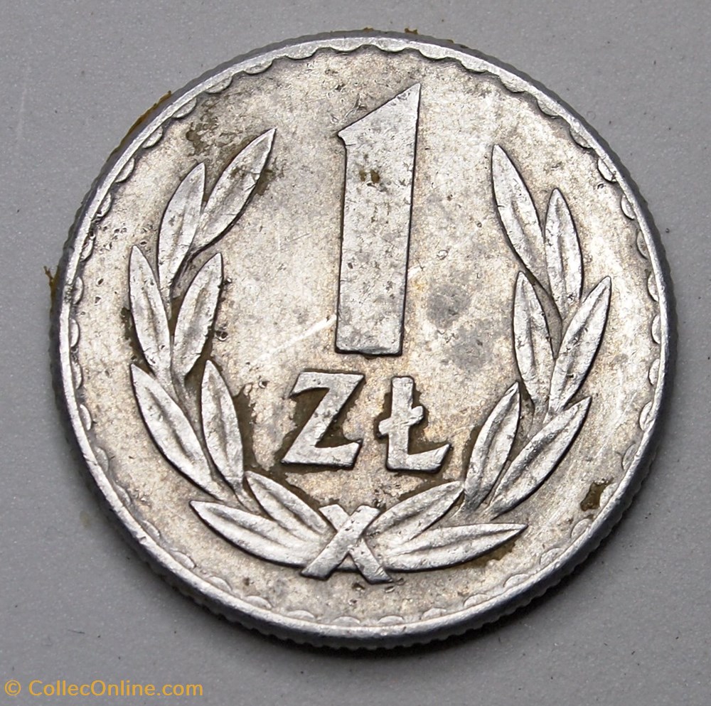 1 Zloty - 1965 MW monnaies monde pologne 1 zloty 1965 mw