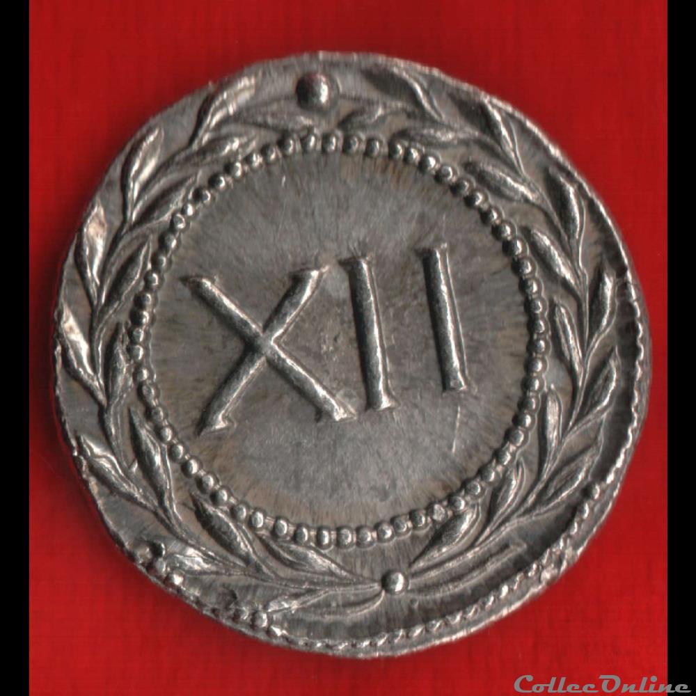 Jeton Numéro 12 monnaie mereaux france jeton numero 12