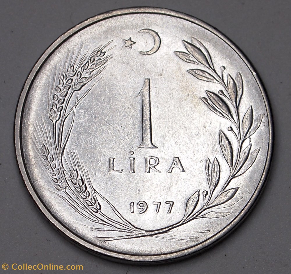 1 Lira - 1977 monnaies monde turquie 1 lira 1977