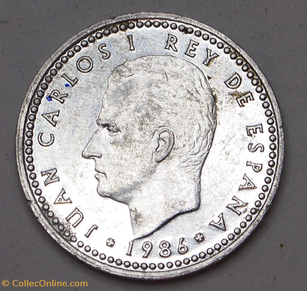 1 Peseta - 1986 monnaies monde espagne 1 peseta 1986