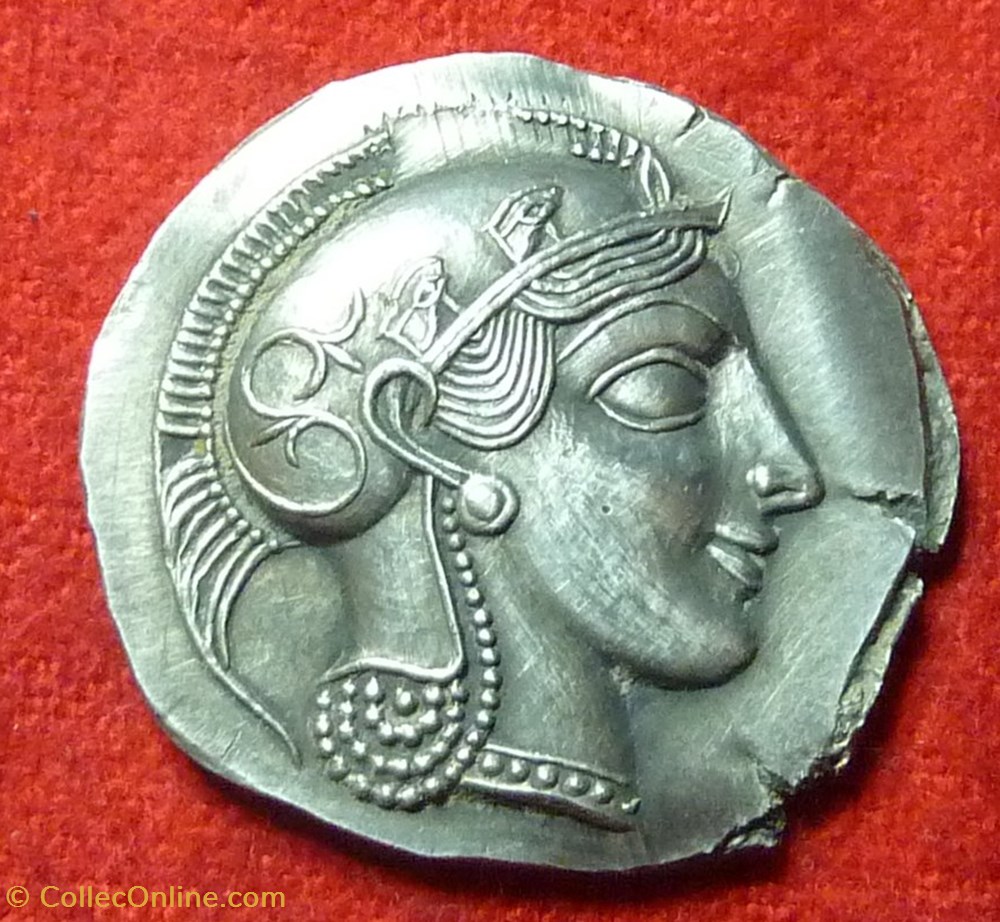 Repro du Tetradrachme d'Athénes à la Chouette monnaies repro du tetradrachme athenes a la chouette