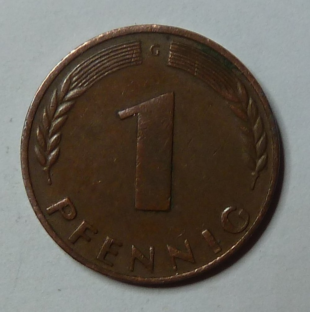 1 Pfennig - 1967 G monnaies monde allemagne 1 pfennig 1967 g