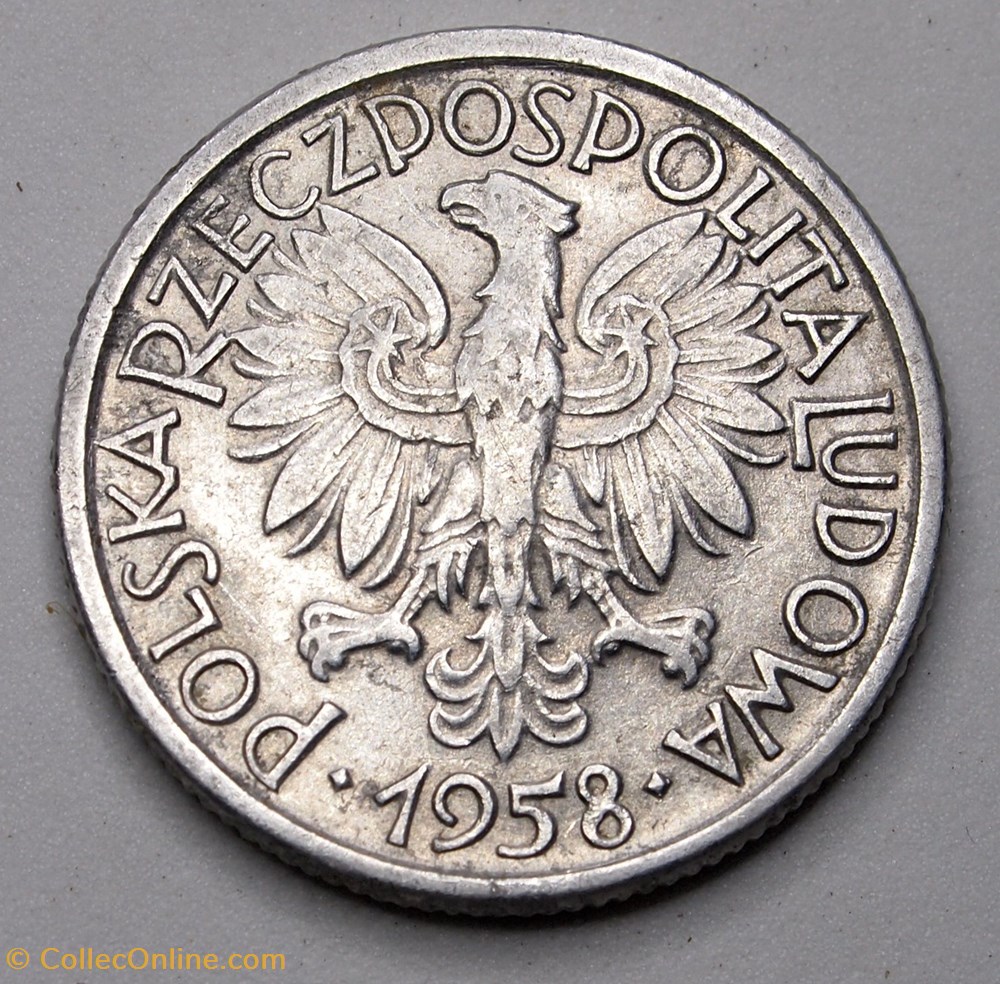 2 Zlote - 1958 monnaies monde pologne 2 zlote 1958