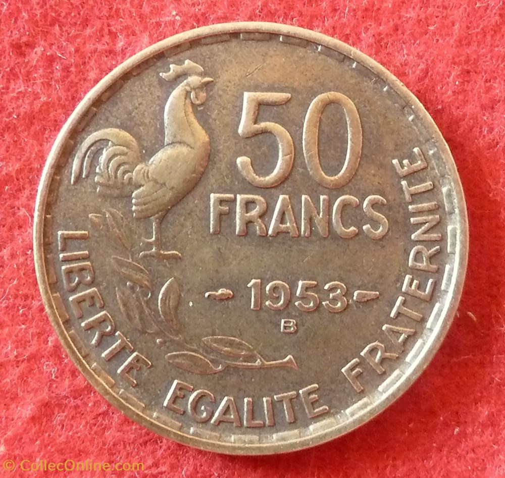 Guiraud - 50 Francs - 1953 B monnaies monde france guiraud 50 francs 1953 b