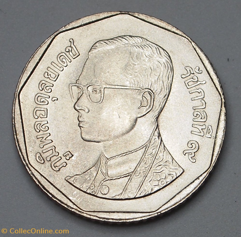 monnaies monde thailande 5 baht 1991