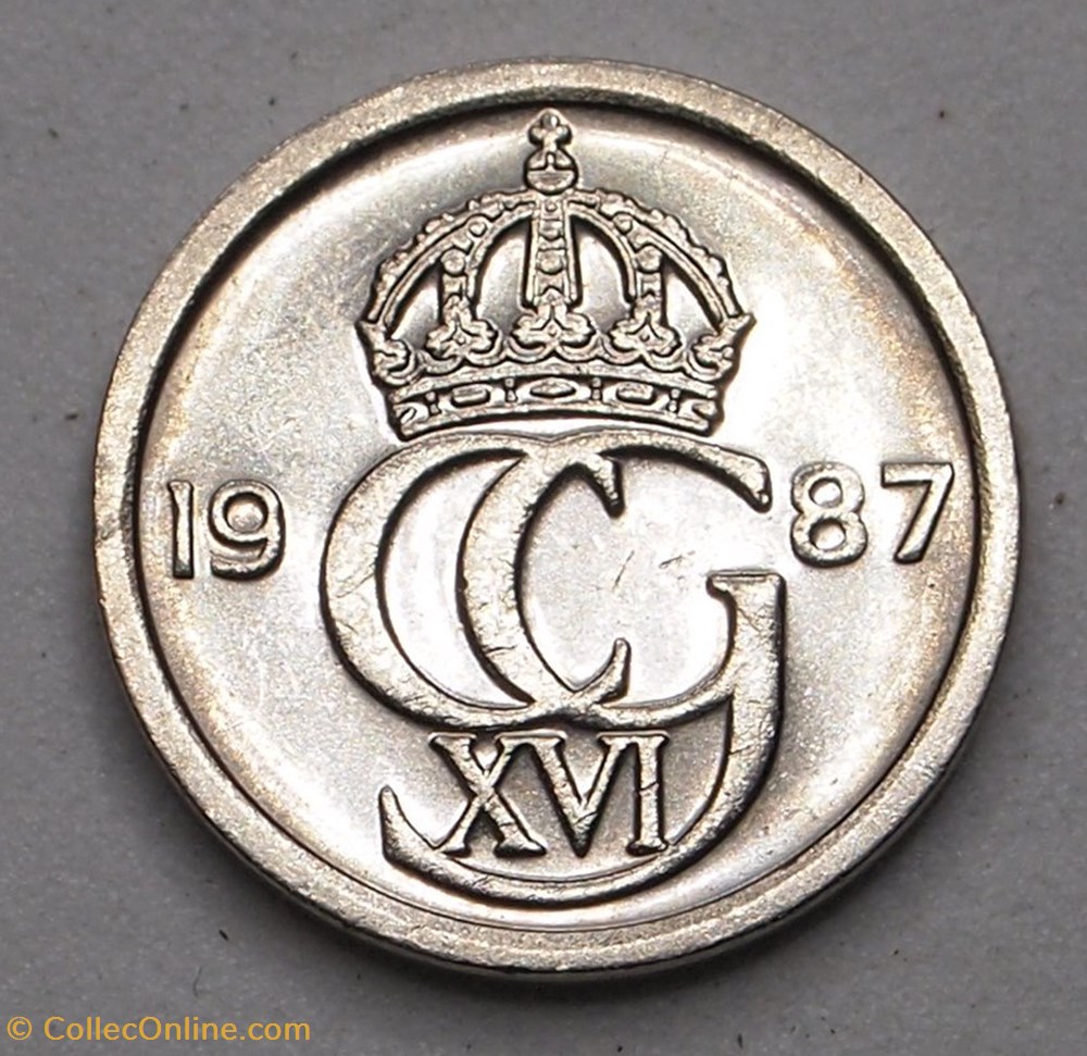10 ore - 1987 D monnaie monde suede 10 ore 1987 d