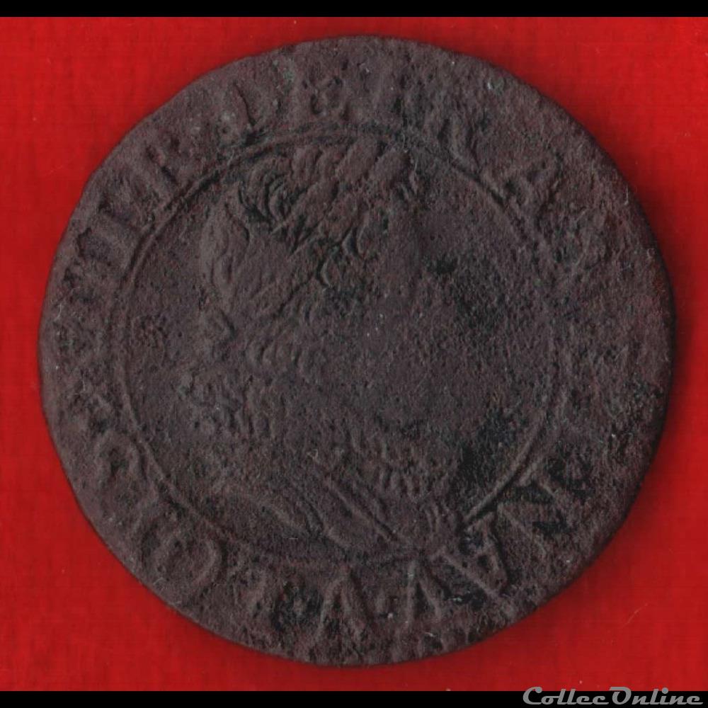 monnaies europe medievale france royales double tournois 1630 paris