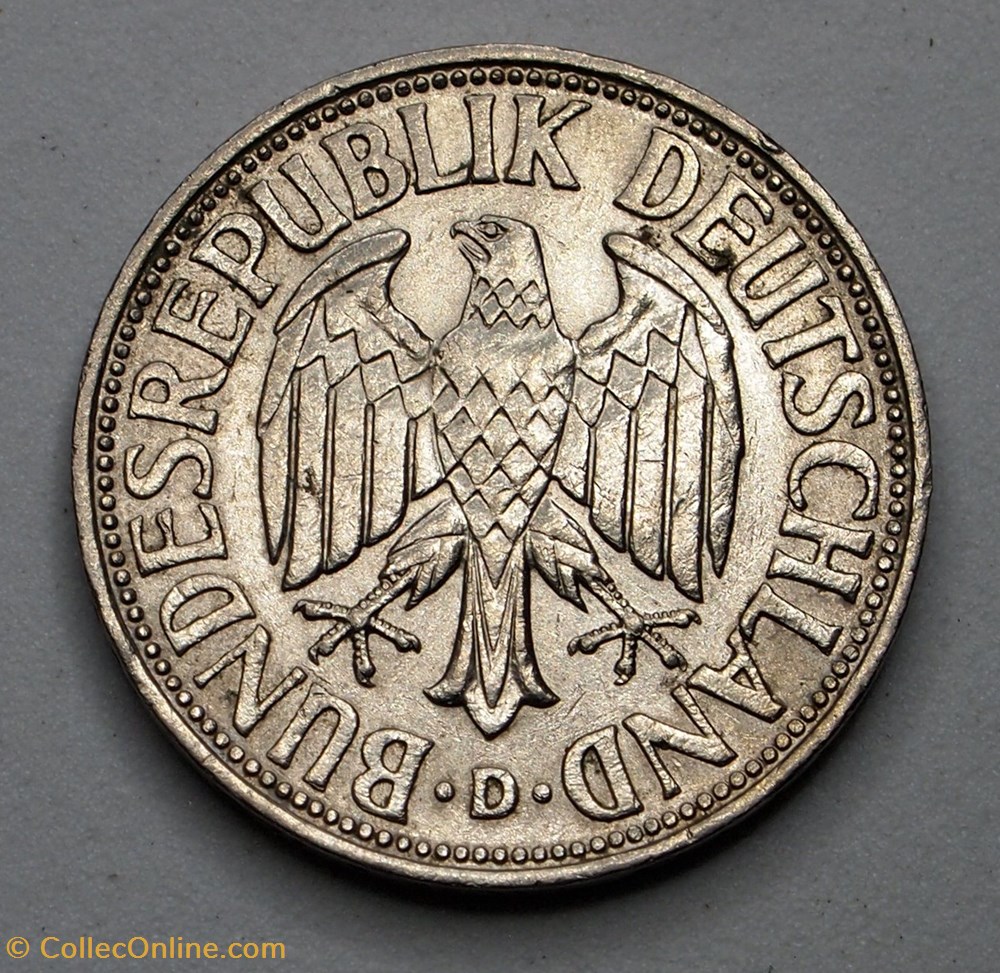 1 Mark - 1969 D monnaies monde allemagne 1 mark 1969 d