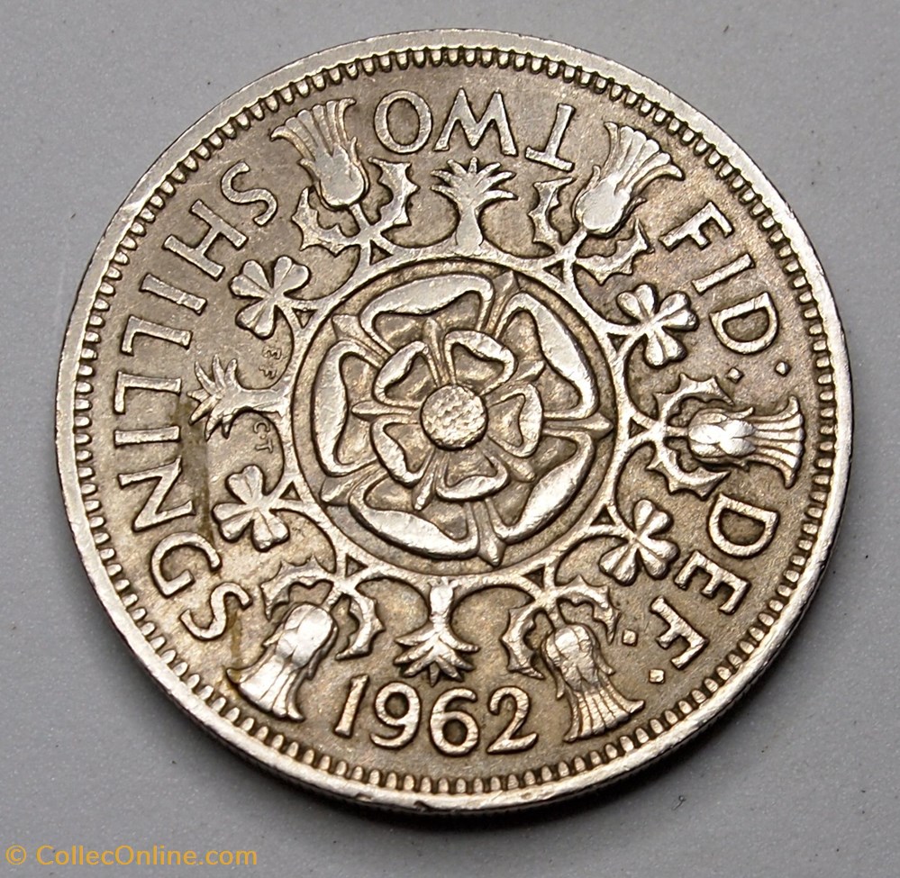 monnaies monde royaume uni 2 shillings 1962