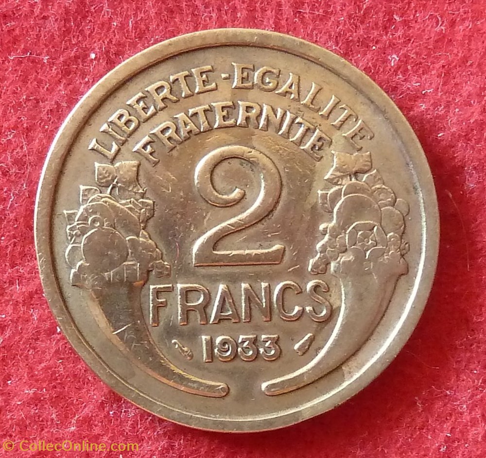 Morlon - 2 Francs - 1933 monnaies monde france morlon 2 francs 1933