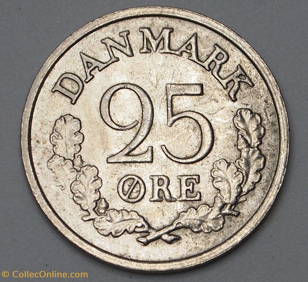 25 Ore - 1962 C S monnaies monde danemark 25 ore 1962 c s