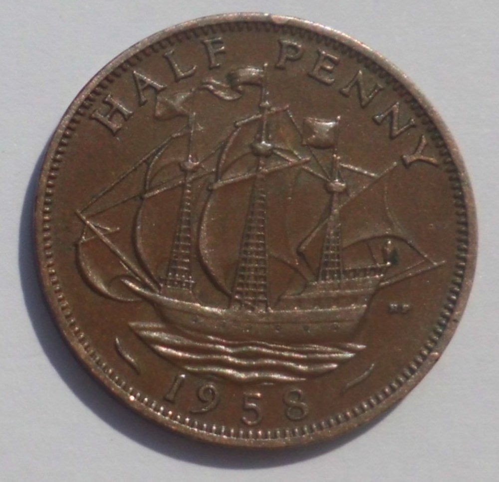 1/2 Penny - 1958 monnaies monde royaume uni 1 2 penny 1958
