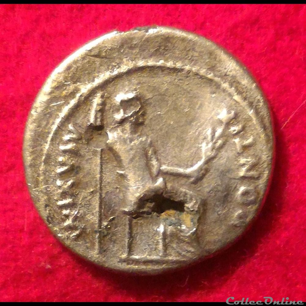 Denier de Tibère - La paix monnaies antiques romaines imperiales et republicaines denier de tibere la paix